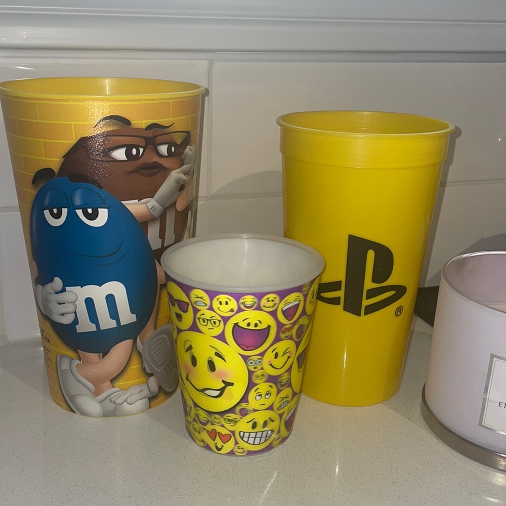 PlayStation, M&M XL, McDonald’s Smily Face Yellow Cups - 3 for $10 BPA Free